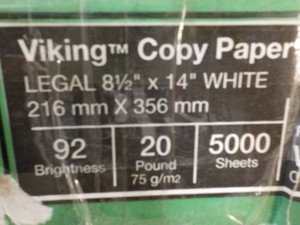 Viking 5000 Sheets Legal Size 8 12...
