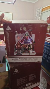 Enchanted Forest Musical Animated Santa House