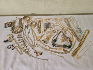 Vintage Gold Tone Costume Jewelry Collection