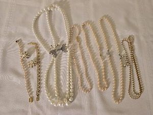 Vintage Faux Pearl Costume Jewelry Collection