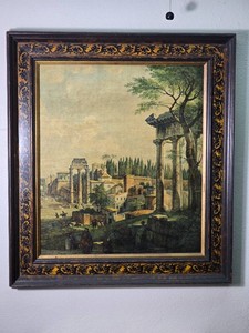 Framed Classical Roman Forum Ruins Print