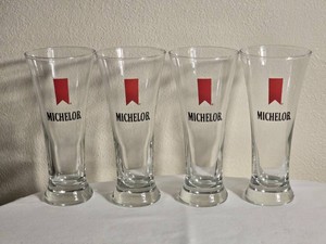 Michelob Pilsner Beer Glasses, Set of Four