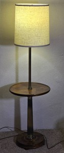 Vintage Floor Lamp with Built In Tray Table