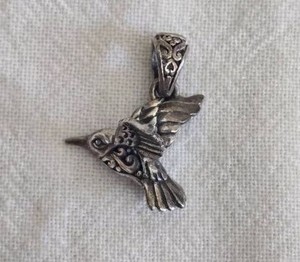 Sterling Silver Hummingbird Pendant, 3g