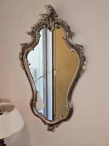 Antique Wooden Frame Rococo Mirror
