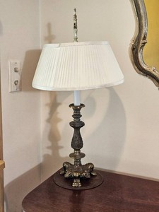 Charming Brass Candlestick Table Lamp