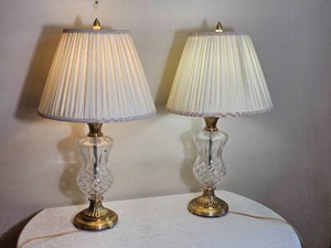 Waterford Crystal Thistle Pattern Table Lamps