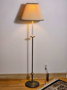 Elegant Slender Brass Floor Lamp