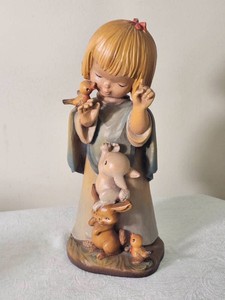Anri Jaun Ferrandiz  Taking to the Animals  10.5 inch Woodcarved Figure