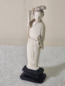 Bone Geisha Carved Figure