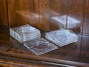 Retro Lucite Clear Coasters