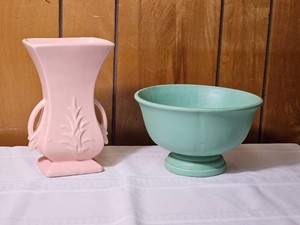 McCoy Pottery Footed Urn & Bowl