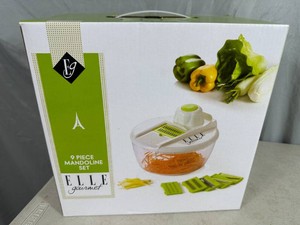 New Elle Gourmet 9 Piece Mandoline Slicer Set