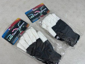 2 New Pairs of LED Light Up Gloves