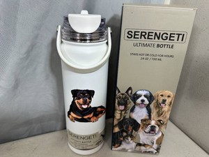 New Serengeti Vacuum Insulated Stainless Steel Water Bottle - Rottweiler Dog