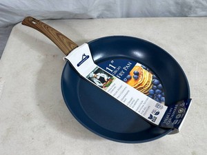 New 11 inch Ceramic Coated Aluminum Induction Safe Frying Pan