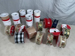 19 New Rolls of Craft  Decorative Wired Ribbon