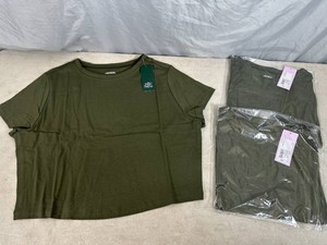 3 New Ladies Crew Neck Crop Top T-Shirts - Size 1X