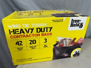 New Box of Heavy Duty Contractor Trash Bags 42 Gallon