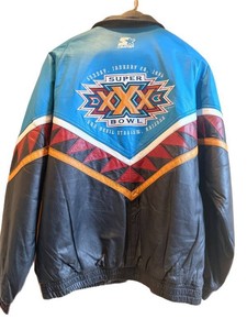 Leather Jacket - Vintage Starter Super Bowl XXX Classic Team Collection Size L