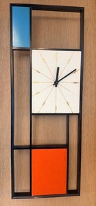 Vintage Mid Century Wall Clock - Sunbeam Mondrian-Style