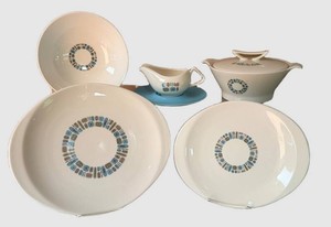 Canonsburg Pottery Temporama Dura-Gloss Serving Dish Set (Lot of 5)