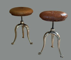 Industrial Artist Stools Vintage Pair