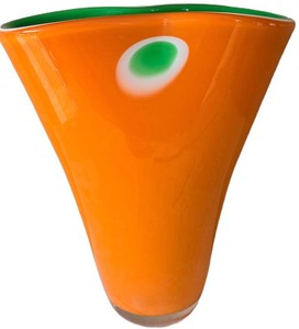 Art Glass Vase - Mid Century Modern Italian Style
