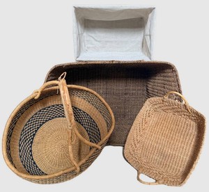 Woven Basket Storage Set (Lot of 5)