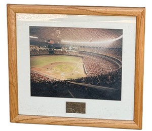 Vintage Astrodome With Natural Grass in 1965 Framed Print
