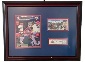 Vintage 1997 MLB First Interleague Game Framed Ticket Display