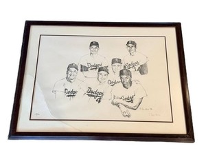 G - Dodgers Framed Print B. Truches Signed 36200