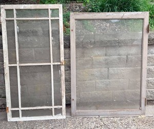 G - Wood Framed Windows (Lot of 2)