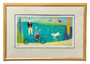 Limited Edition Serigraph Print Titled Circus Musicians by British Artist Annora Spence.