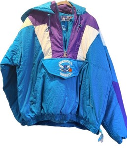 Vintage Charlotte Hornets Starter NBA Pullover Jacket Size L