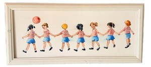 Framed Original Watercolor Skip to My Lou - Des Matthews