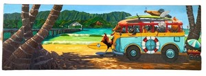Artwork Hens Misbaving by Kauai artist Fanny Bilode