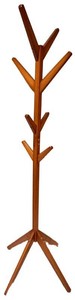 Standing Wood Coat Rack Coat Tree 68 in Tall