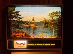 Vintage Motion Sign Hamms Beer TV Rippler  Vintage Hamms Beer TV Rippler Lighted Motion Sign