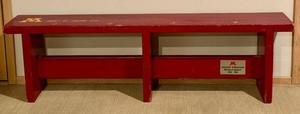 LL - Vintage University of Minnesota Memorial Stadium Bench