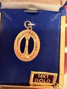 Worlds Fair 1982 14K Gold Pendant