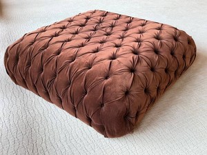 Oversized Tufted Ottoman 50 X 50 X 20 in Light Wear