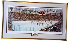 G - Framed University of Minnesota Hockey Print Salute by Terrence Fogarty