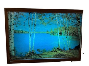 Vintage Mid-Century Helmscene Backlit Electric Lighted Picture