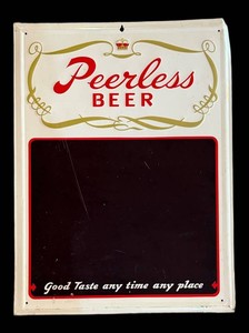 Vintage Peerless Beer Advertising Sign