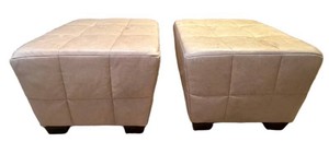 LL - Leather Ottoman Pair