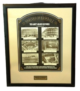 Framed Baseball Poster Shrines of Baseball the Games Grand Old Parks