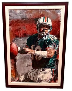 Dan Marino Signed Limited Edition Gicle Art Print by Stephen Holland