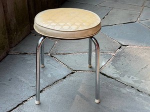 G - Vintage Mid Century Stool Pearl-Wick