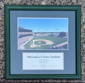 G - Milwaukee County Stadium Signed Framed Print
